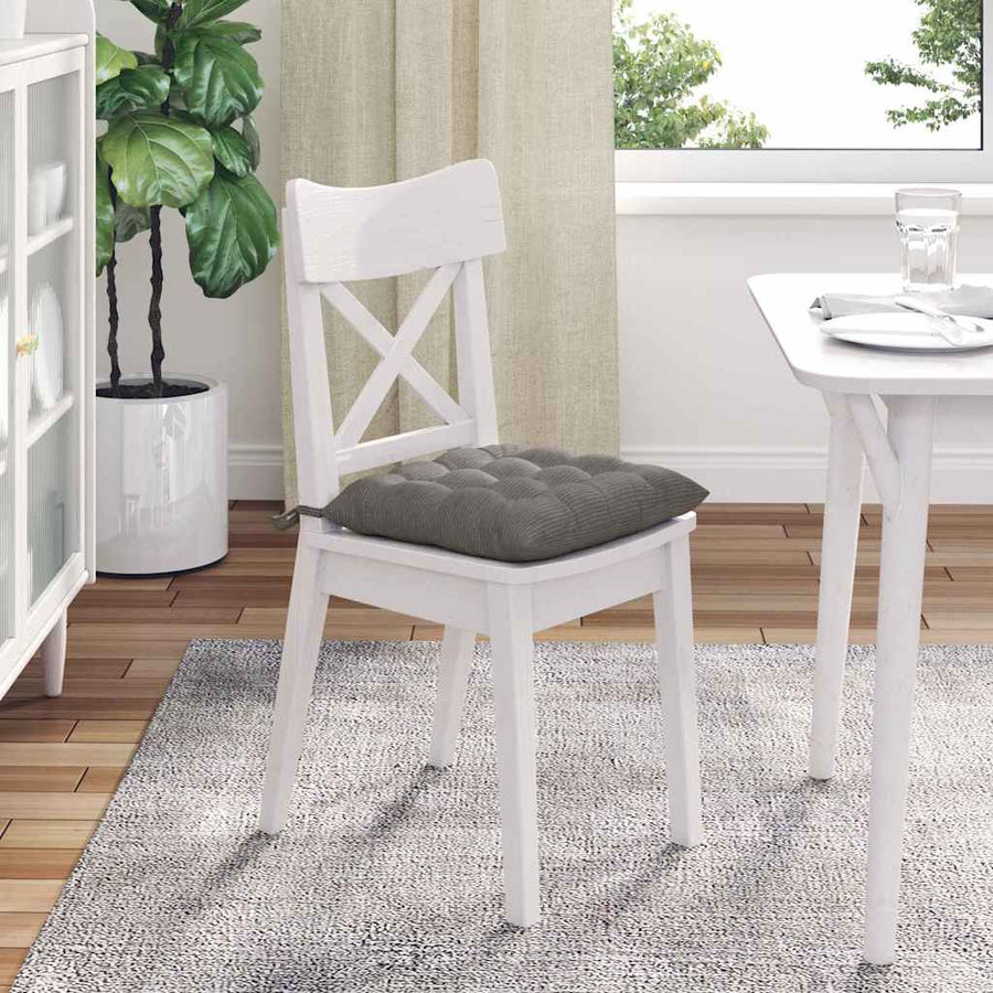 Zitkussens 4 pcs Lichtgrijs 40 x 40 x 6 cm Katoen Stof