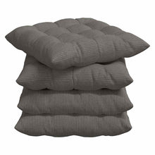 Zitkussens 4 pcs Lichtgrijs 40 x 40 x 6 cm Katoen Stof