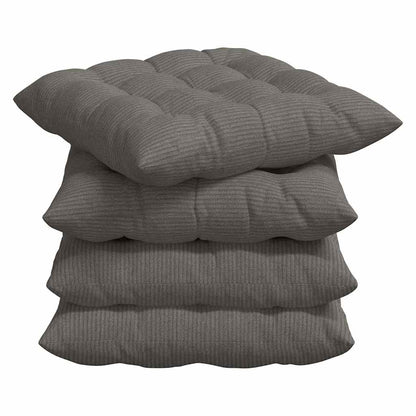 Zitkussens 4 pcs Lichtgrijs 40 x 40 x 6 cm Katoen Stof