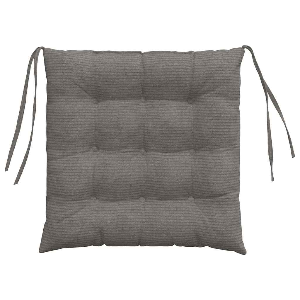 Zitkussens 4 pcs Lichtgrijs 40 x 40 x 6 cm Katoen Stof