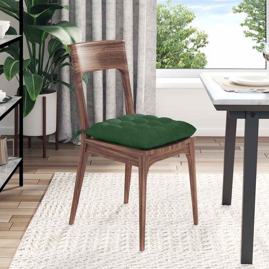 Zitkussens 4 pcs Donkergroen 40 x 40 x 6 cm Katoen Stof