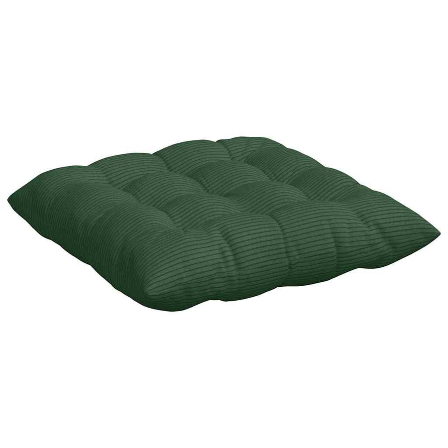 Zitkussens 4 pcs Donkergroen 40 x 40 x 6 cm Katoen Stof