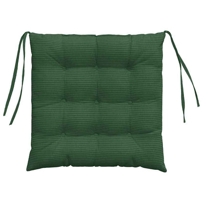 Zitkussens 4 pcs Donkergroen 40 x 40 x 6 cm Katoen Stof