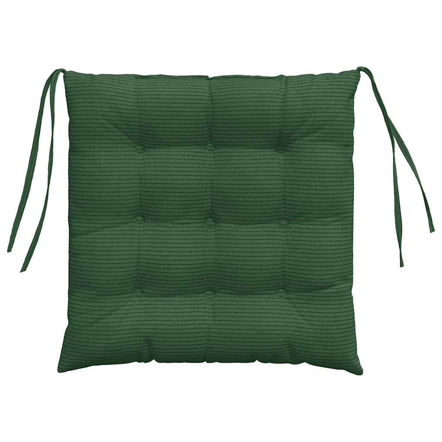 Zitkussens 4 pcs Donkergroen 40 x 40 x 6 cm Katoen Stof