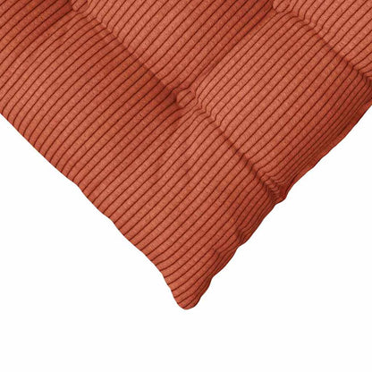 Zitkussens 4 pcs Rood-oranje 40 x 40 x 6 cm Katoen Stof