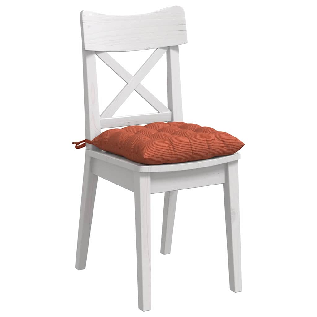 Zitkussens 4 pcs Rood-oranje 40 x 40 x 6 cm Katoen Stof