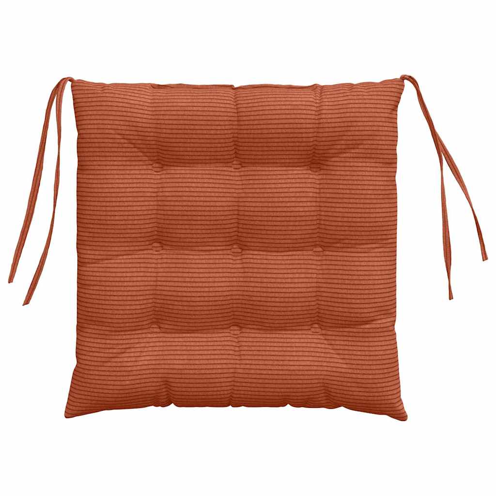 Zitkussens 4 pcs Rood-oranje 40 x 40 x 6 cm Katoen Stof