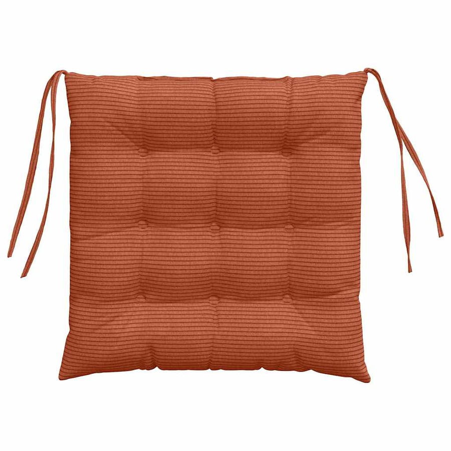 Zitkussens 4 pcs Rood-oranje 40 x 40 x 6 cm Katoen Stof