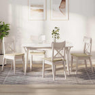 Seat pads 4 pcs Cream 40 x 40 x 3 cm Fabric