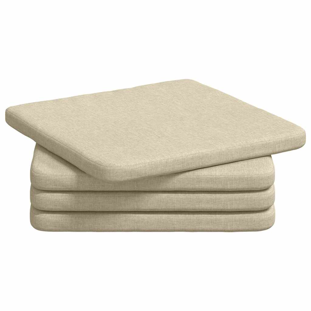 Zitkussens 4 pcs Crème 40 x 40 x 3 cm Stof