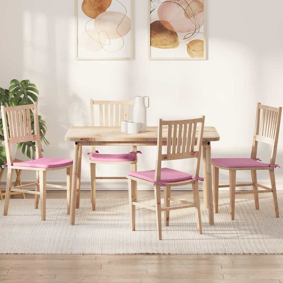 Zitkussens 4 pcs Roze 40 x 40 x 3 cm Stof