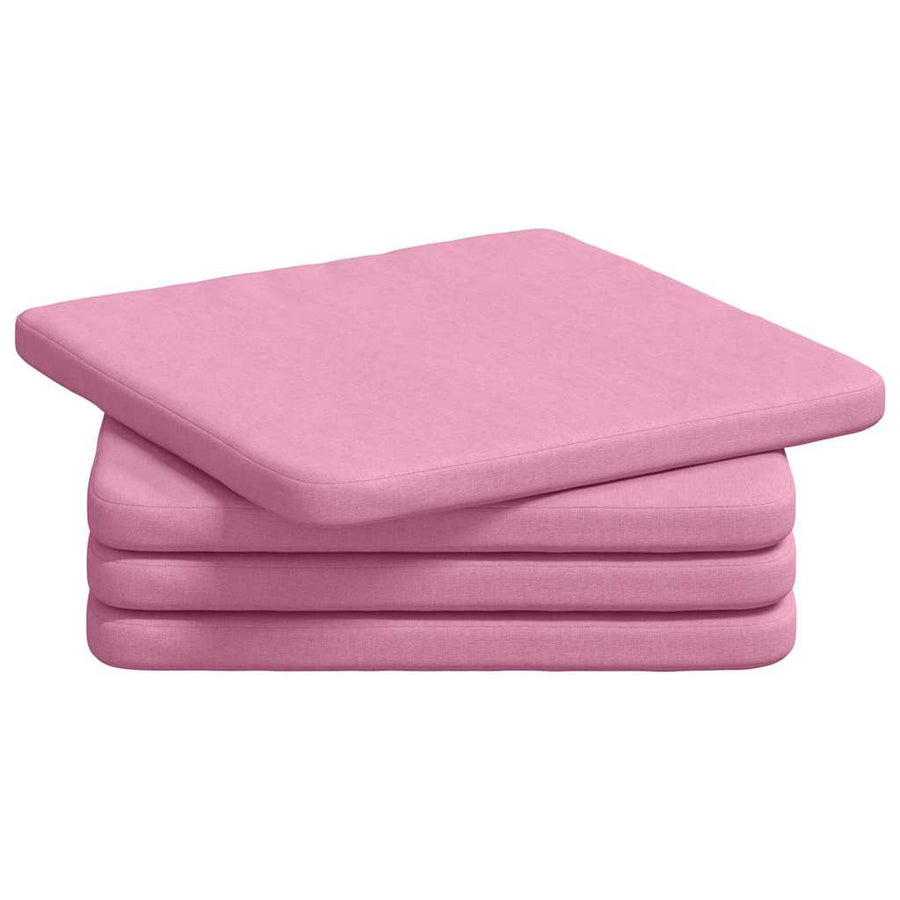 Zitkussens 4 pcs Roze 40 x 40 x 3 cm Stof