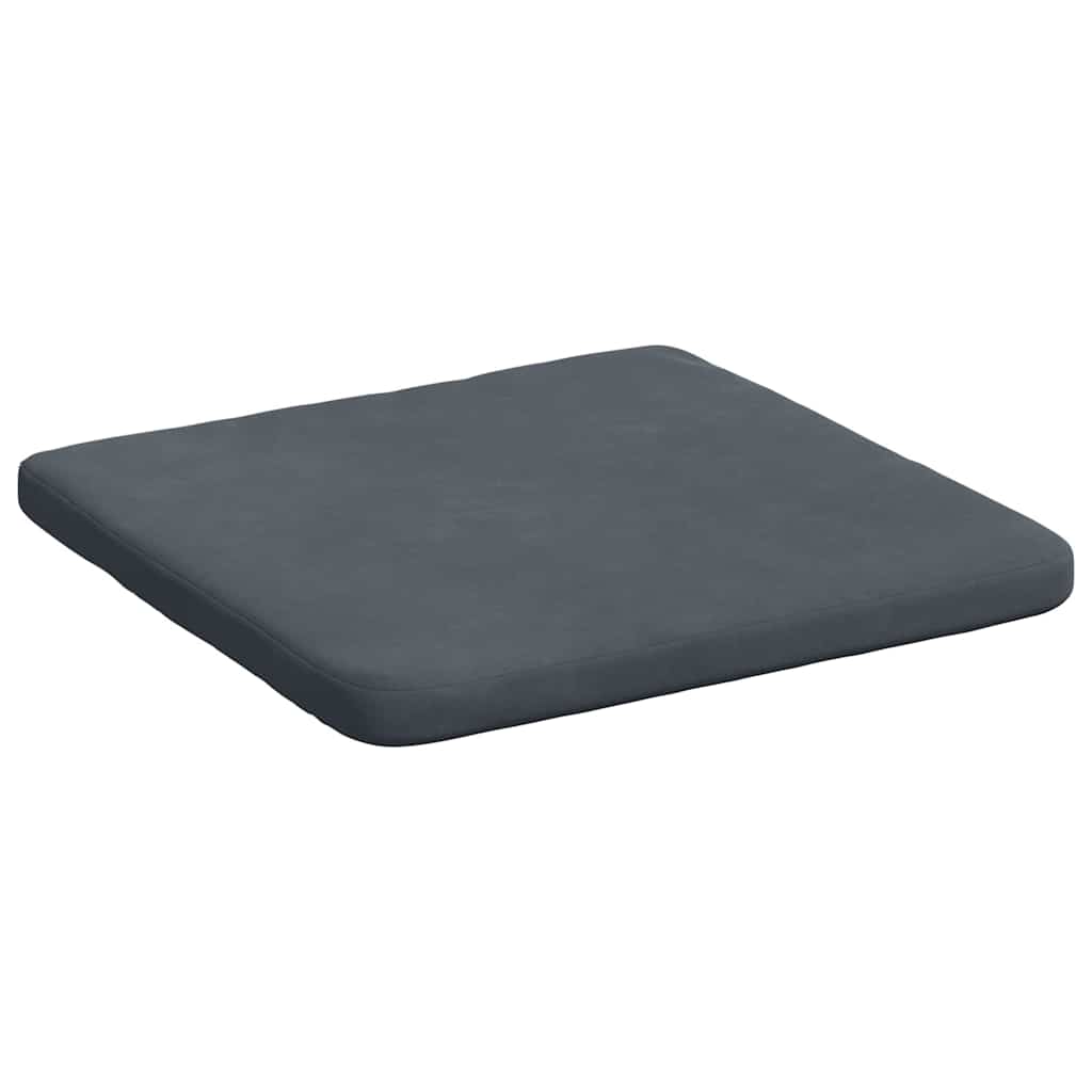 Zitkussens 4 pcs Donkergrijs 40 x 40 x 3 cm Fluweel