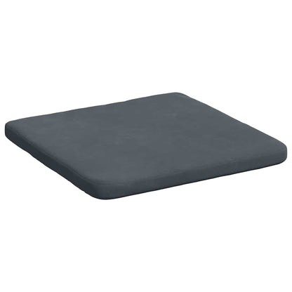 Zitkussens 4 pcs Donkergrijs 40 x 40 x 3 cm Fluweel
