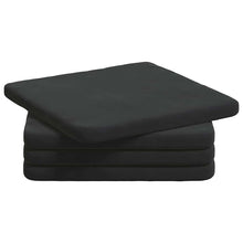 Zitkussens 4 pcs Zwart 40 x 40 x 3 cm Fluweel