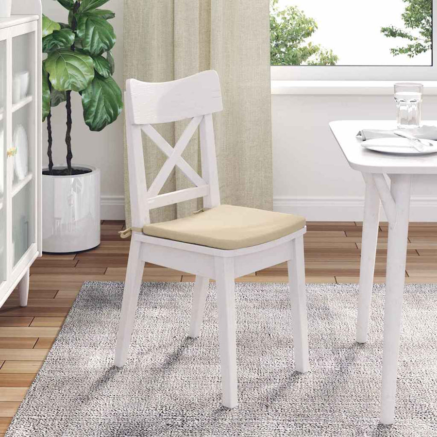Zitkussens 4 pcs Crème 40 x 40 x 3 cm Microvezel Stof