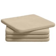 Zitkussens 4 pcs Crème 40 x 40 x 3 cm Microvezel Stof