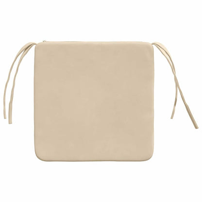 Zitkussens 4 pcs Crème 40 x 40 x 3 cm Microvezel Stof