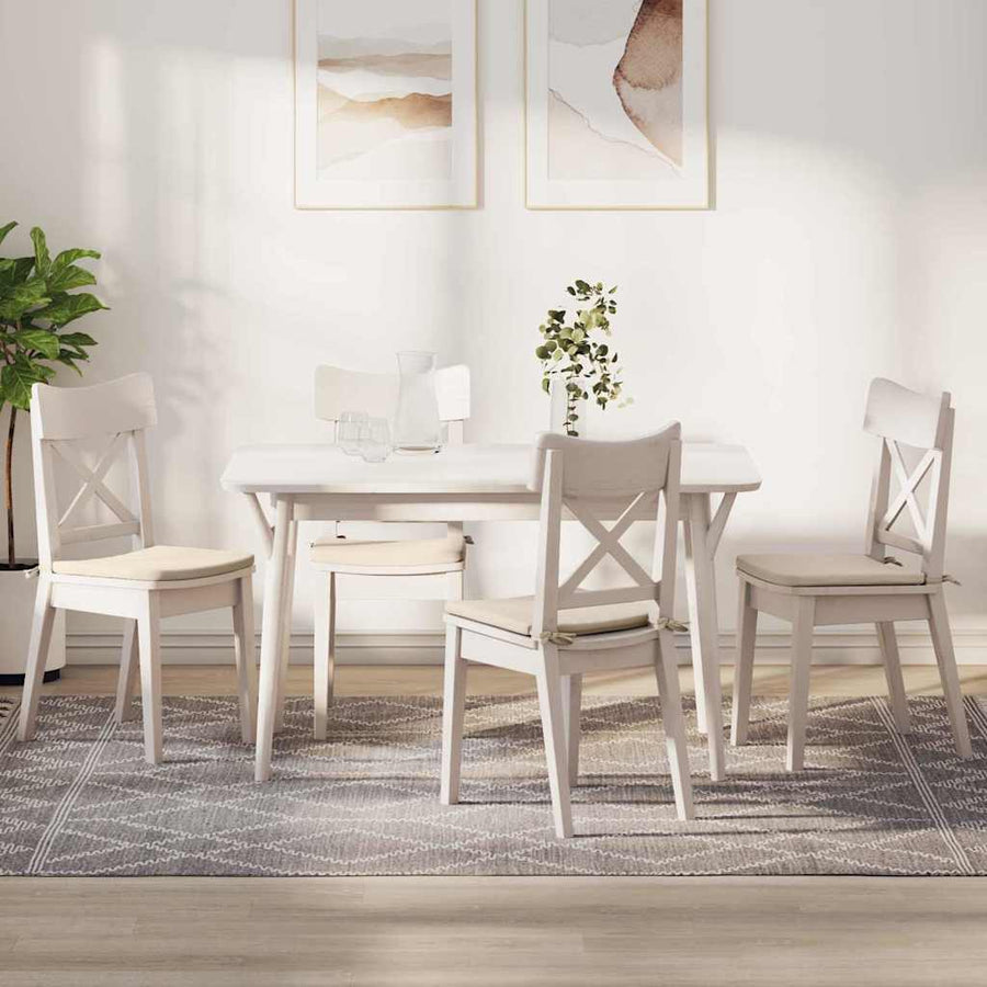 Zitkussens 4 pcs Beige 40 x 40 x 3 cm Microvezel Stof