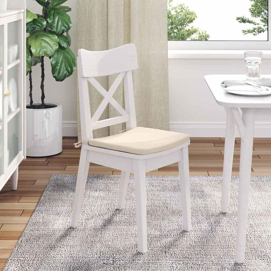Zitkussens 4 pcs Beige 40 x 40 x 3 cm Microvezel Stof