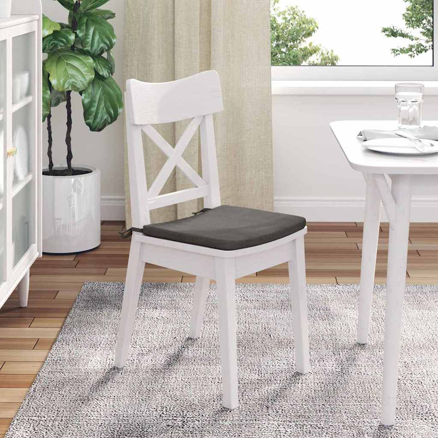 Zitkussens 4 pcs Lichtgrijs 40 x 40 x 3 cm Katoen Stof