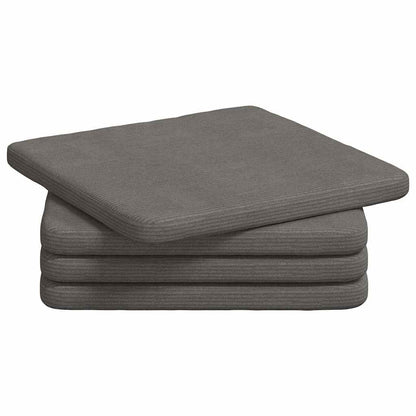 Zitkussens 4 pcs Lichtgrijs 40 x 40 x 3 cm Katoen Stof