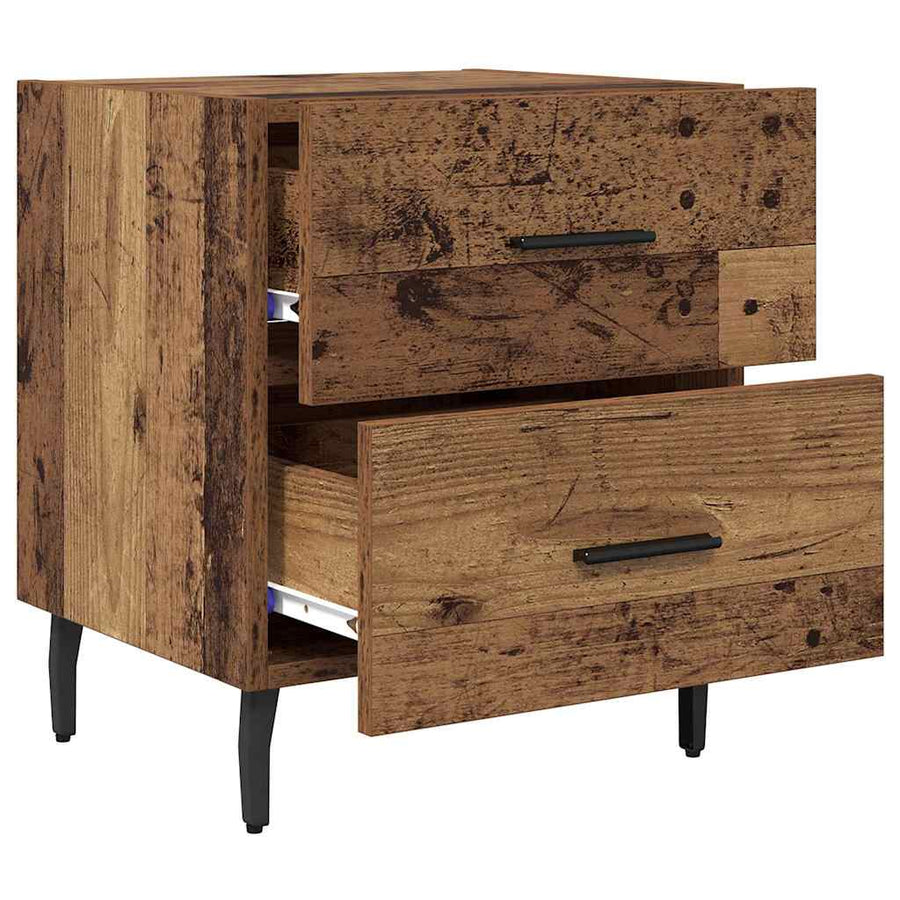 Nachtkastje 2 pcs Oud hout 40 x 35 x 47,5 cm Bewerkt hout