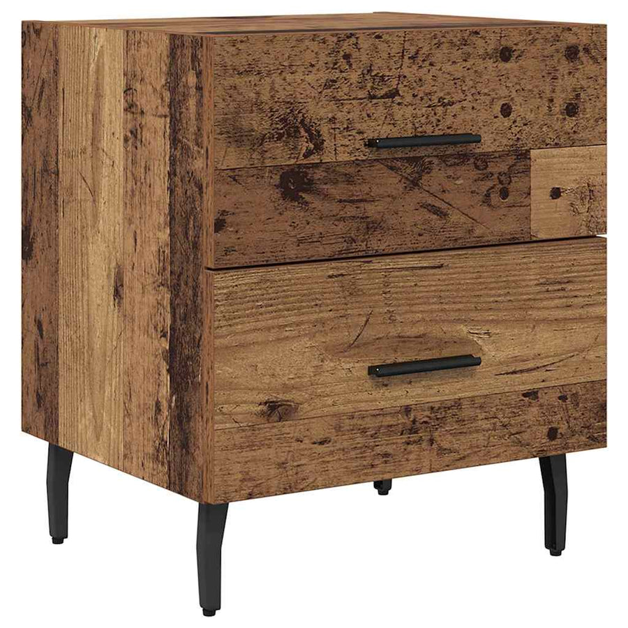 Nachtkastje 2 pcs Oud hout 40 x 35 x 47,5 cm Bewerkt hout