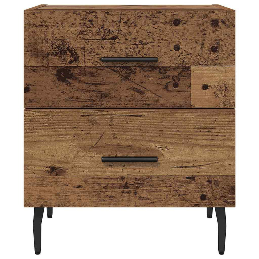 Nachtkastje 2 pcs Oud hout 40 x 35 x 47,5 cm Bewerkt hout