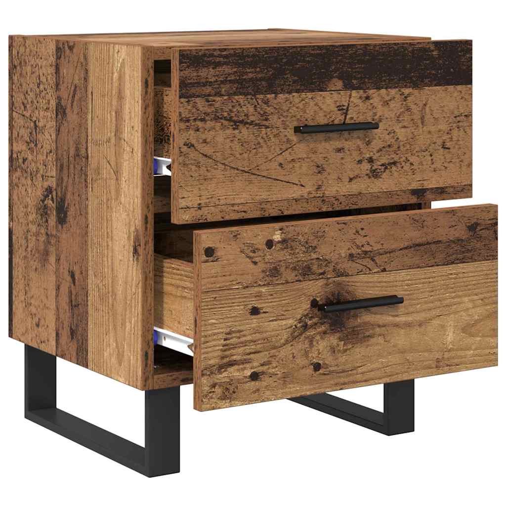 Nachtkastje 2 pcs Oud hout 40 x 35 x 47,5 cm Bewerkt hout