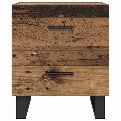 Nachtkastje 2 pcs Oud hout 40 x 35 x 47,5 cm Bewerkt hout