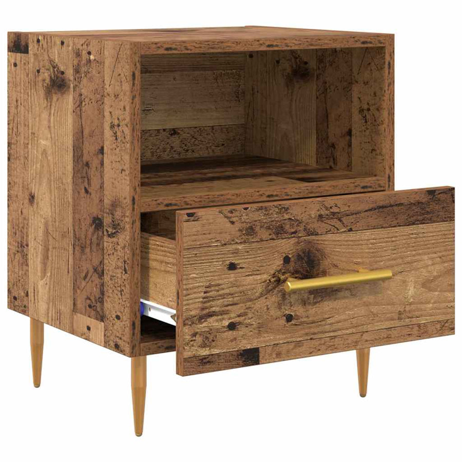 Nachtkastje 2 pcs Oud hout 40 x 35 x 47,5 cm Bewerkt hout