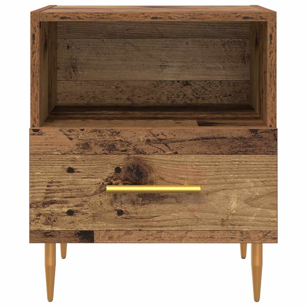 Nachtkastje 2 pcs Oud hout 40 x 35 x 47,5 cm Bewerkt hout