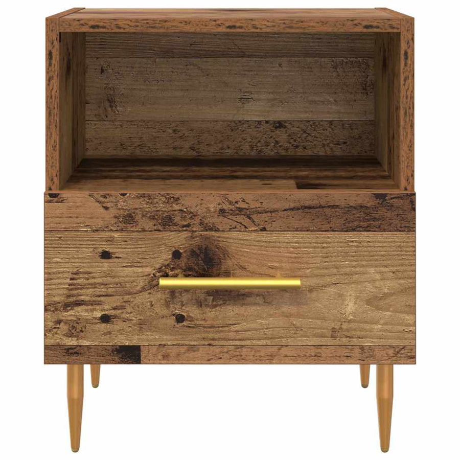 Nachtkastje 2 pcs Oud hout 40 x 35 x 47,5 cm Bewerkt hout