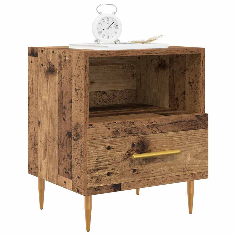 Nachtkastje 2 pcs Oud hout 40 x 35 x 47,5 cm Bewerkt hout
