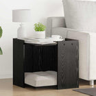 Litter Box Enclosure Black oak 53 x 53 x 51 cm Engineered wood