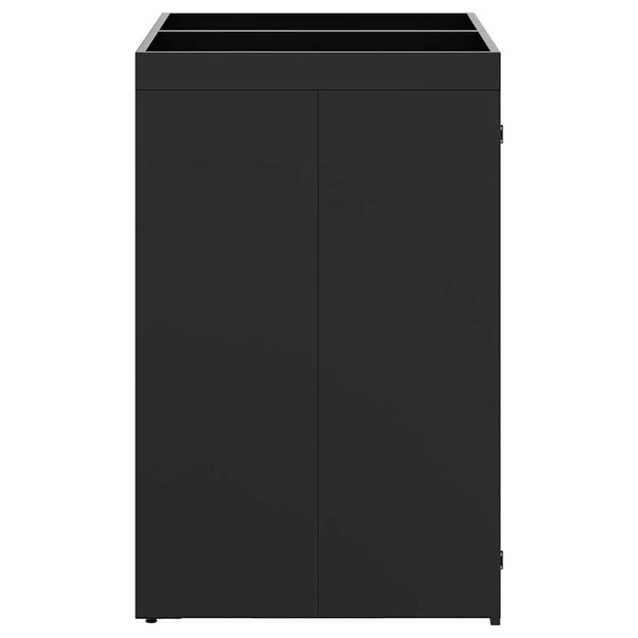 Wieltjesbakopslag voor 2 bakken Zwart 136 x 77,5 x 121,5 cm