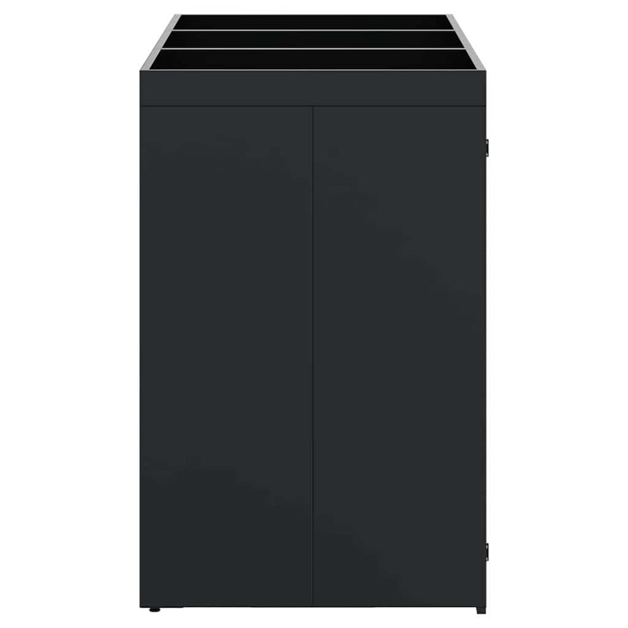 Wieltjesbakopslag voor 3 bakken Zwart 204 x 77,5 x 121,5 cm