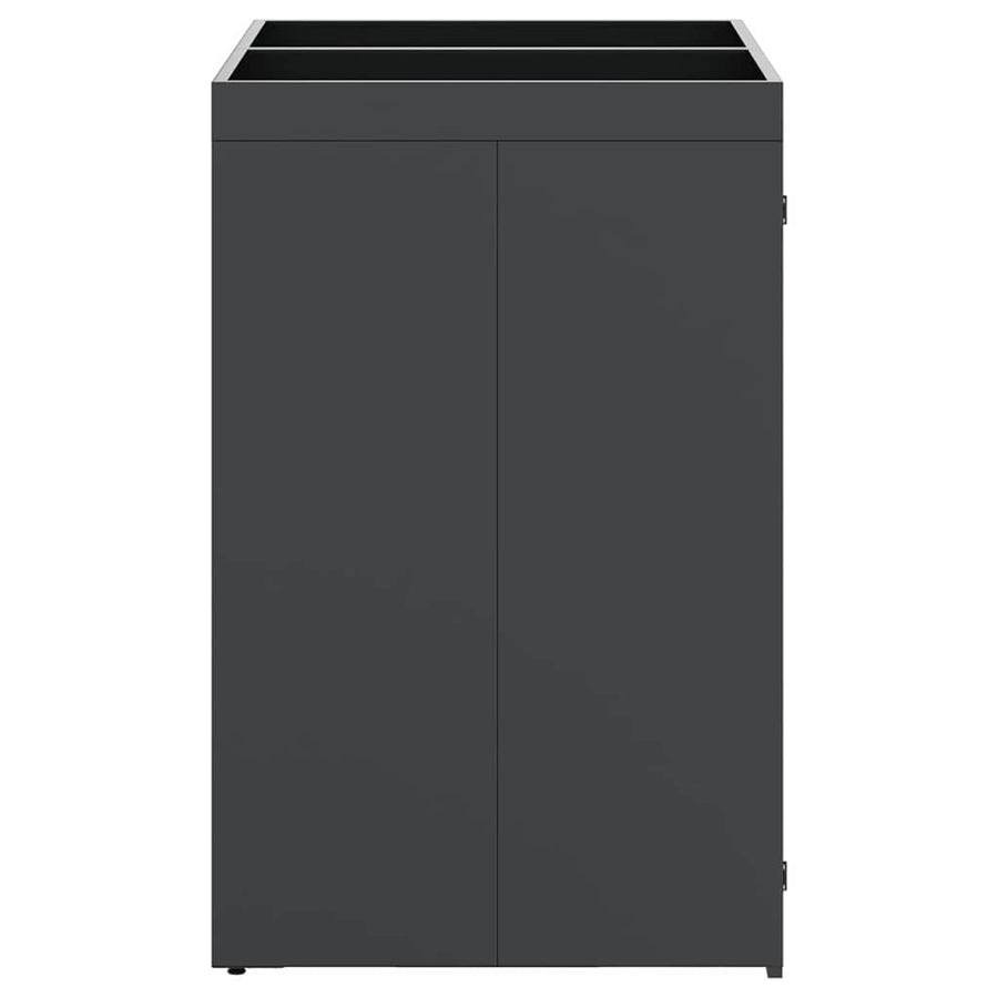 Wieltjesbakopslag voor 2 bakken Antraciet 136 x 77,5 x 121,5 cm