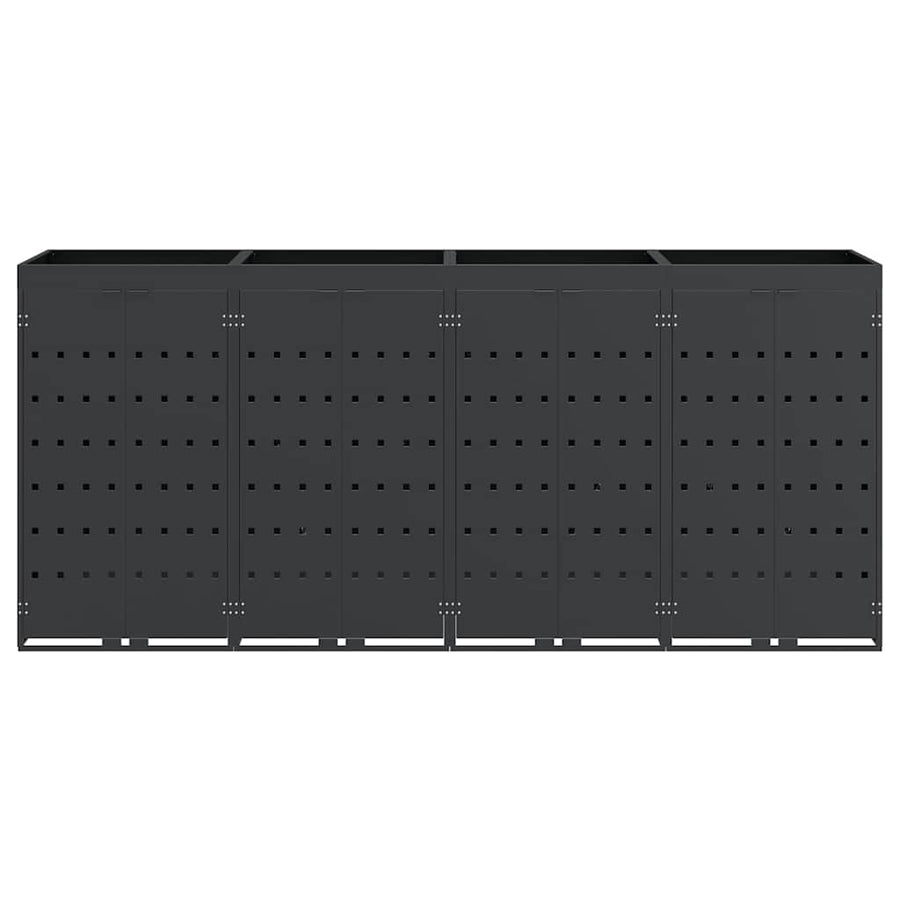 Wieltjesbakopslag voor 4 bakken Antraciet 272 x 77,5 x 121,5 cm