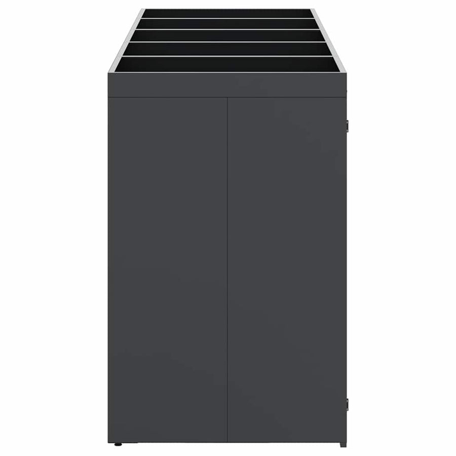 Wieltjesbakopslag voor 5 bakken Antraciet 340 x 77,5 x 121,5 cm