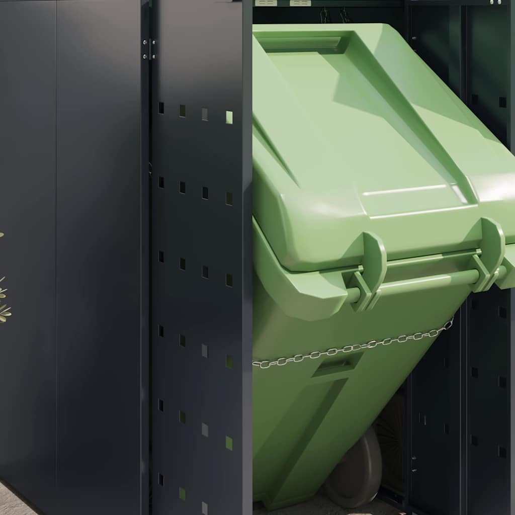 Wieltjesbakopslag voor 6 bakken Antraciet 408 x 77,5 x 121,5 cm