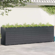Containerberging 408x77.5x121.5 cm antraciet met plantenbak