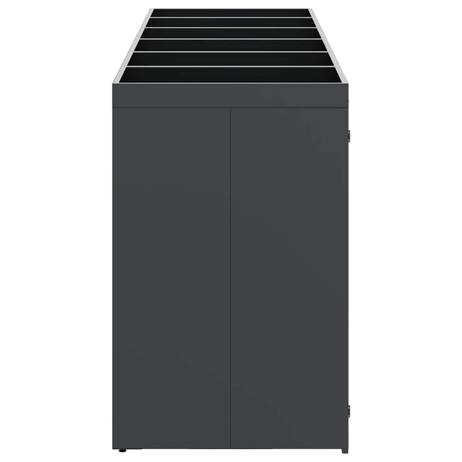 Wieltjesbakopslag voor 6 bakken Antraciet 408 x 77,5 x 121,5 cm