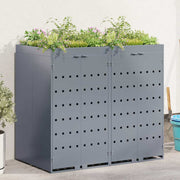 Containerberging 136x77x121 cm lichtgrijs staal