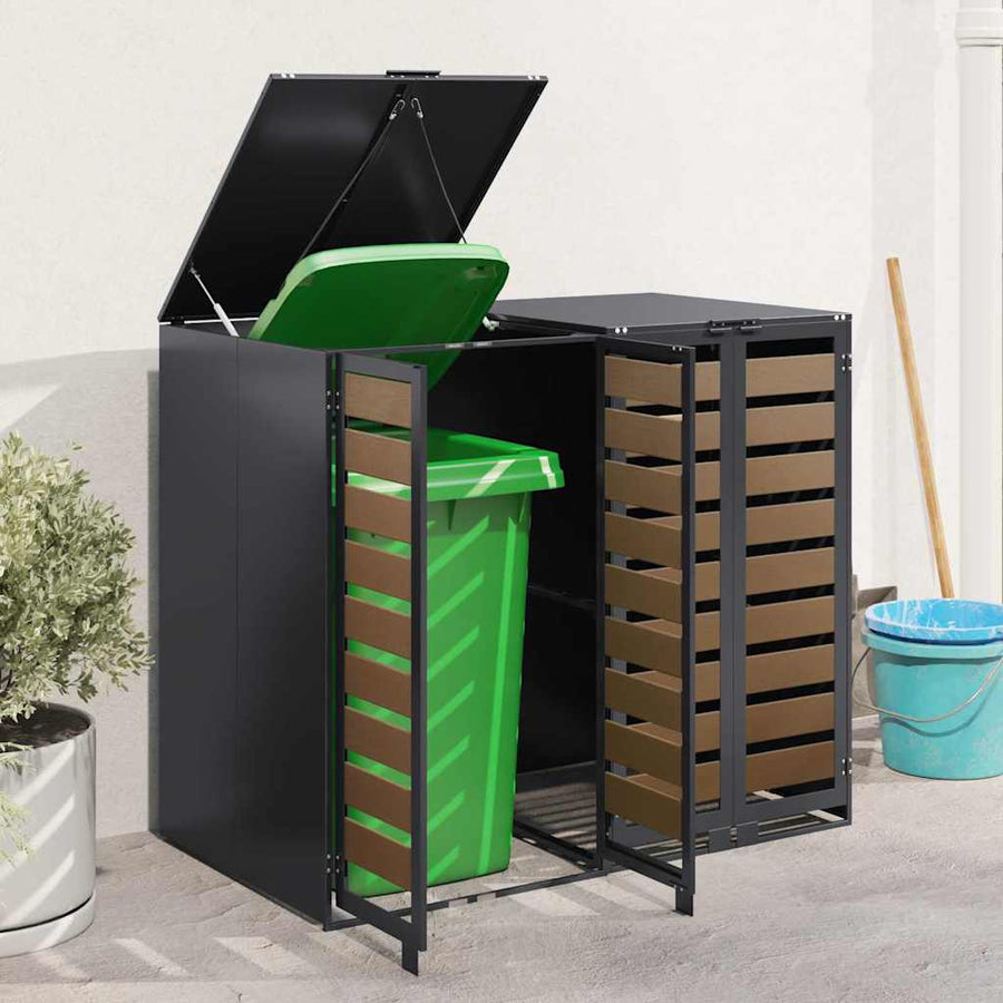 Wieltjesbakopslag voor 3 bakken Antraciet 340 x 77.5 x 115.5 cm
