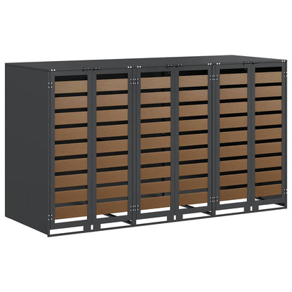 Wieltjesbakopslag voor 3 bakken Antraciet 340 x 77.5 x 115.5 cm