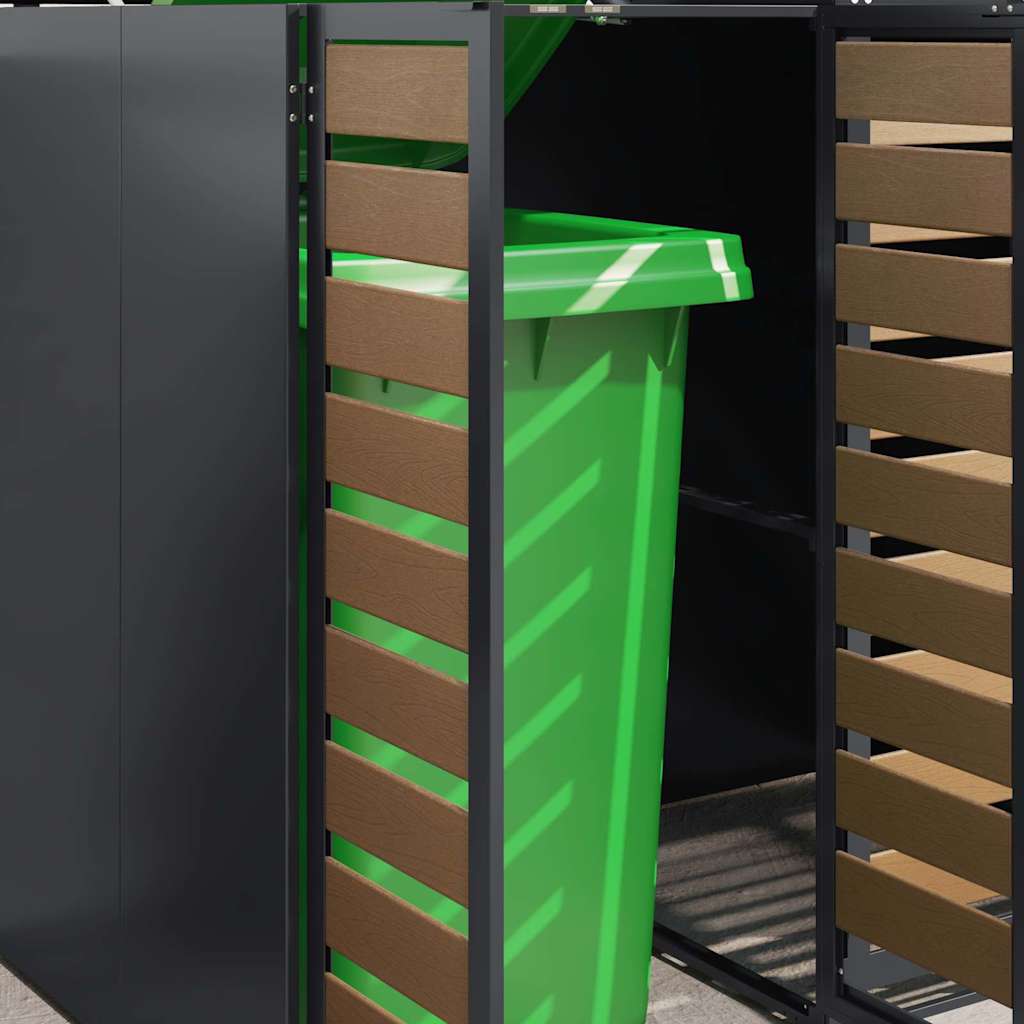 Wieltjesbakopslag voor 3 bakken Antraciet 340 x 77.5 x 115.5 cm