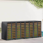Containerberging 3 bakken 272x77.5x115.5 cm antraciet staal