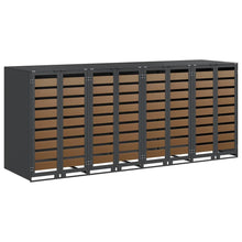 Wieltjesbakopslag voor 3 bakken Antraciet 340 x 77.5 x 115.5 cm